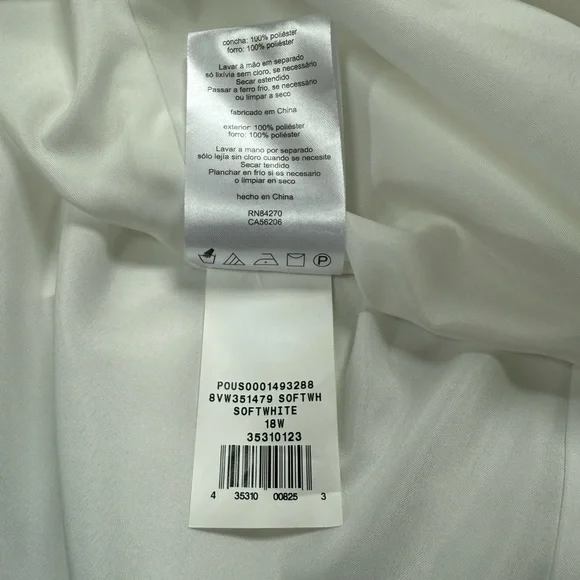 NWT Vera Wang White Wedding Dress Plus Size 18W Strapless Tulle Short Bridal - Picture 16 of 16